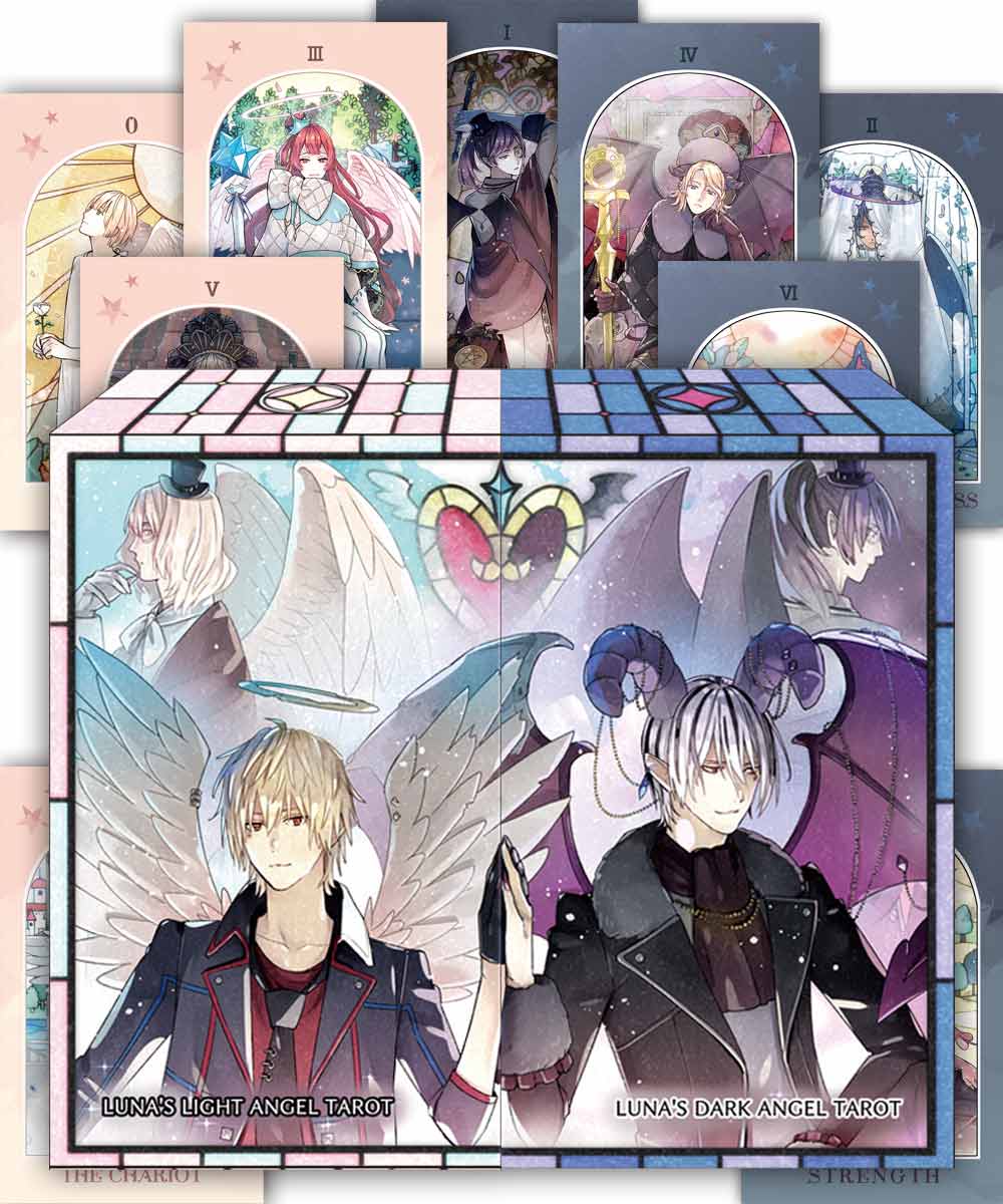 ルナズ エンジェル タロット セット LUNA’S LIGHT ANGEL TAROT SET ダークエンジェル & ライトエンジェル のセット