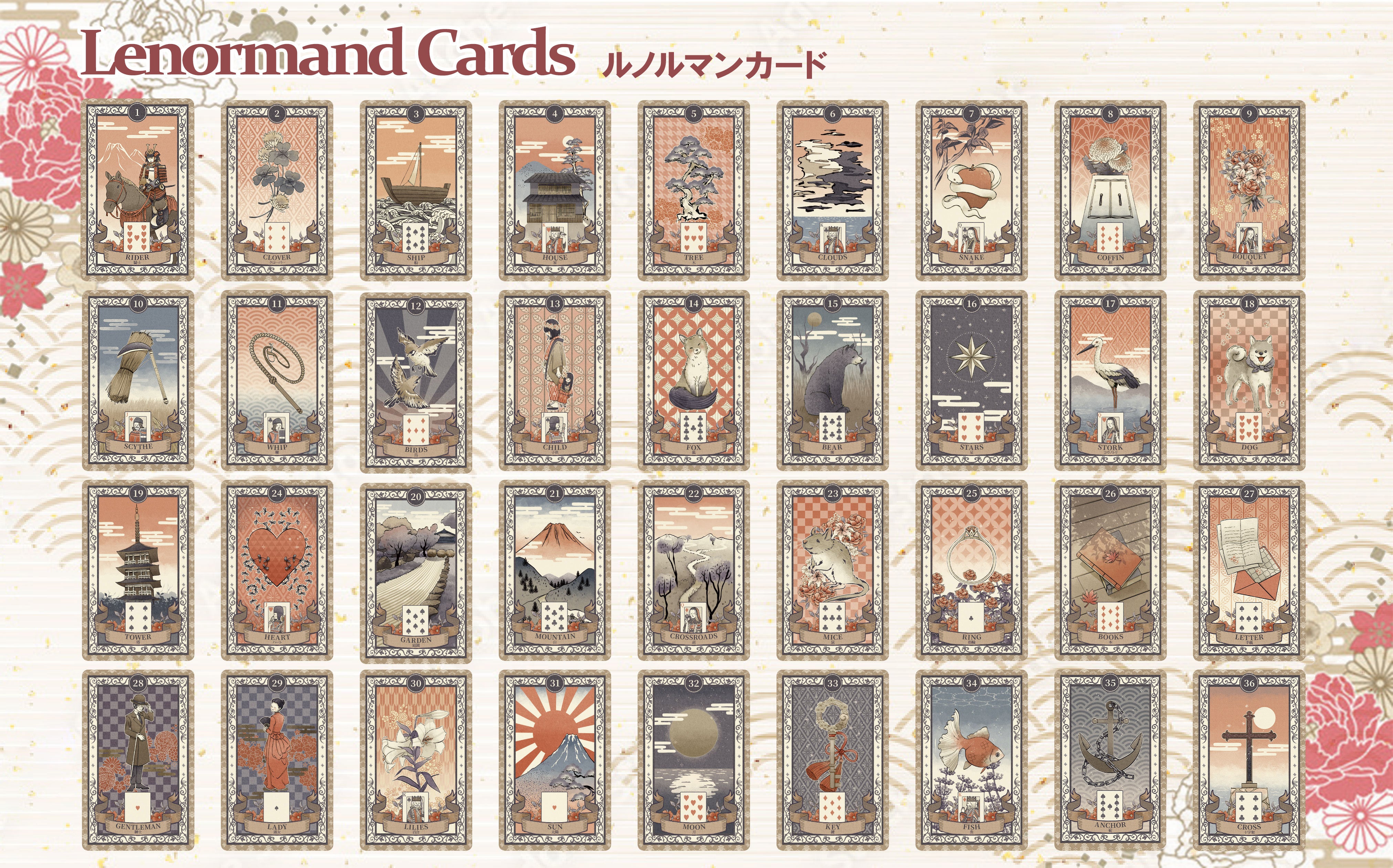 【正規品ルノルマンカード】ビンテージイラスト✨入手困難バレンタインデールノルマン ルノルマンカード 大正浪漫ルノルマン TAISHO ROMAN LENORMAND