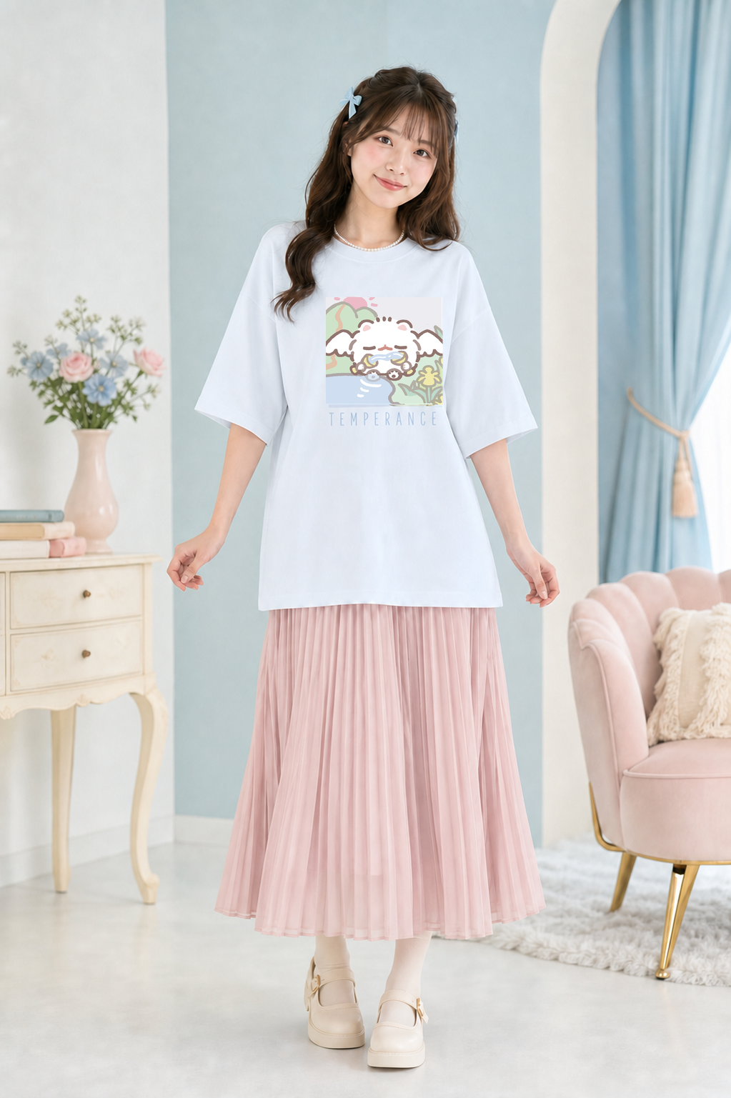 【ポメラニアンもち】オーバーサイズTシャツ タロット柄 全4デザイン