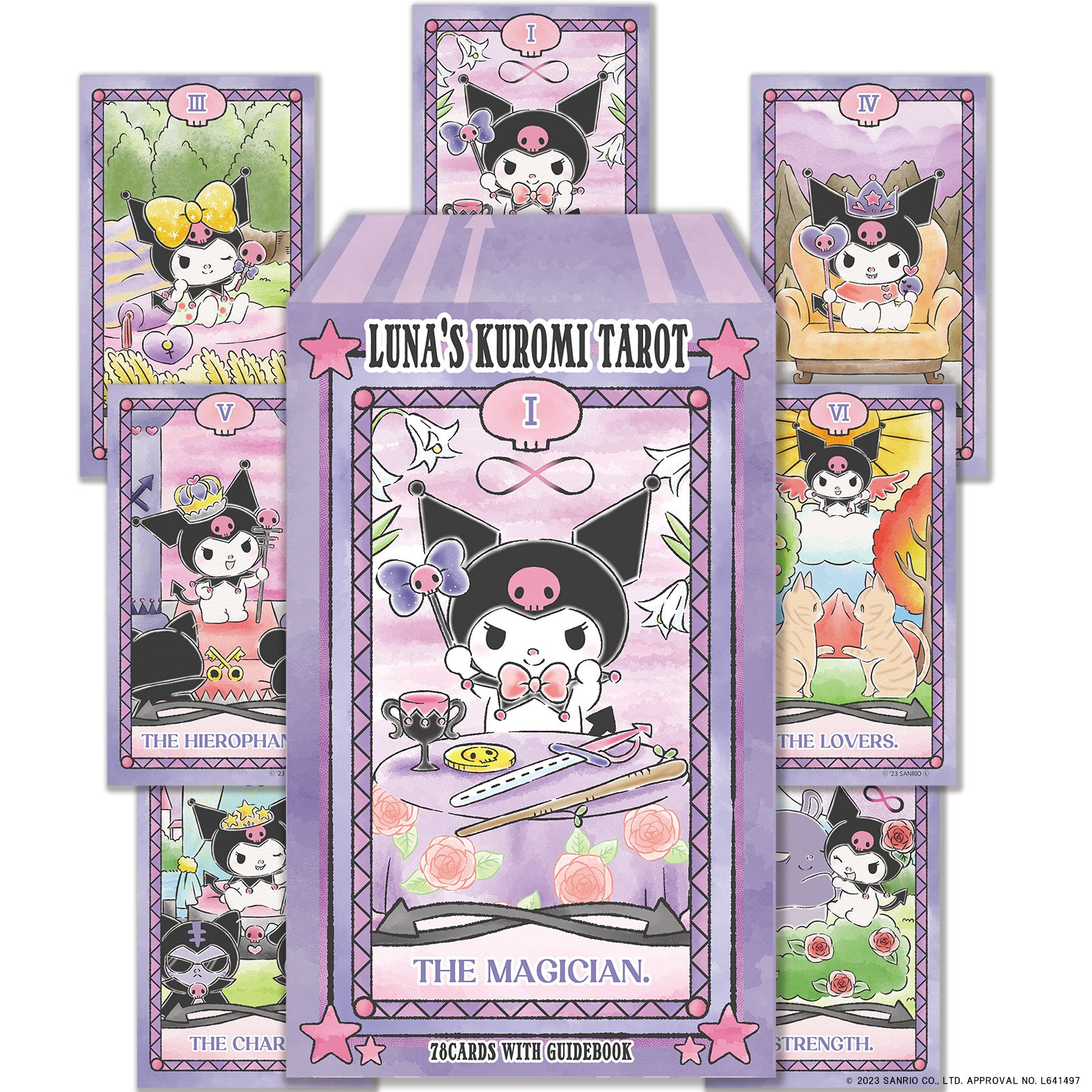 【サンリオ】ルナズ クロミ タロット LUNA'S KUROMI TAROT タロットカード 日本語 解説書 付き【公式正規品】