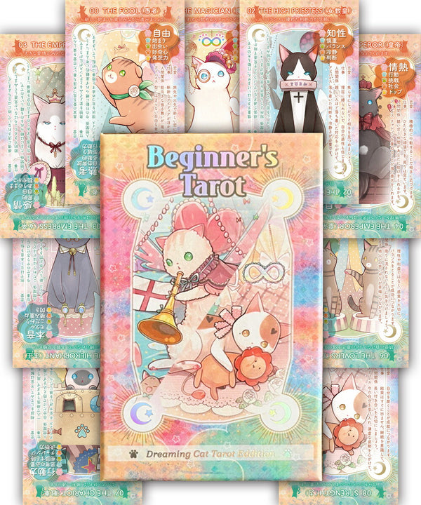 【初心者用タロット】ビギナーズ タロット ドリーミング キャット エディション Beginner's Tarot Dreaming Cat Edition